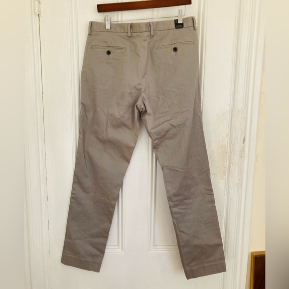 J.Crew Bowery Slim Fit Dress Pants in Stretch Chino in Warm Gray - Picture 3 of 5